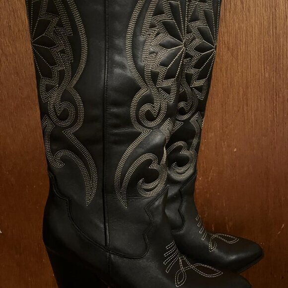 Steve Madden Lasso Cowboy Boot Size 8 Like New - Picture 4 of 4